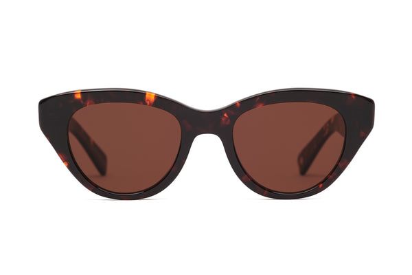 Garrett Leight Dottie Caviar Tortoise Sunglasses
