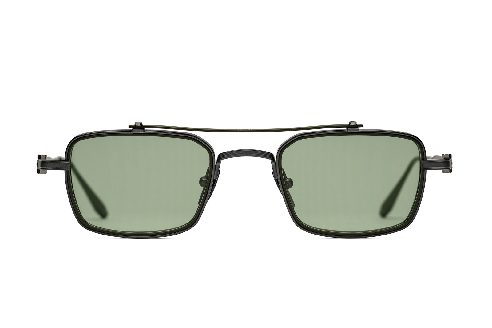 akoni cassini black iron olive sunglasses