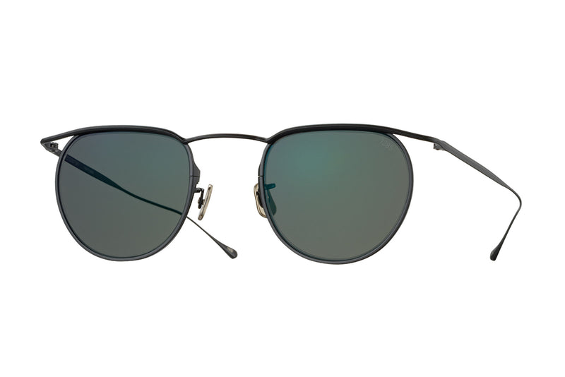 eyevan 160 round matte black sunglasses