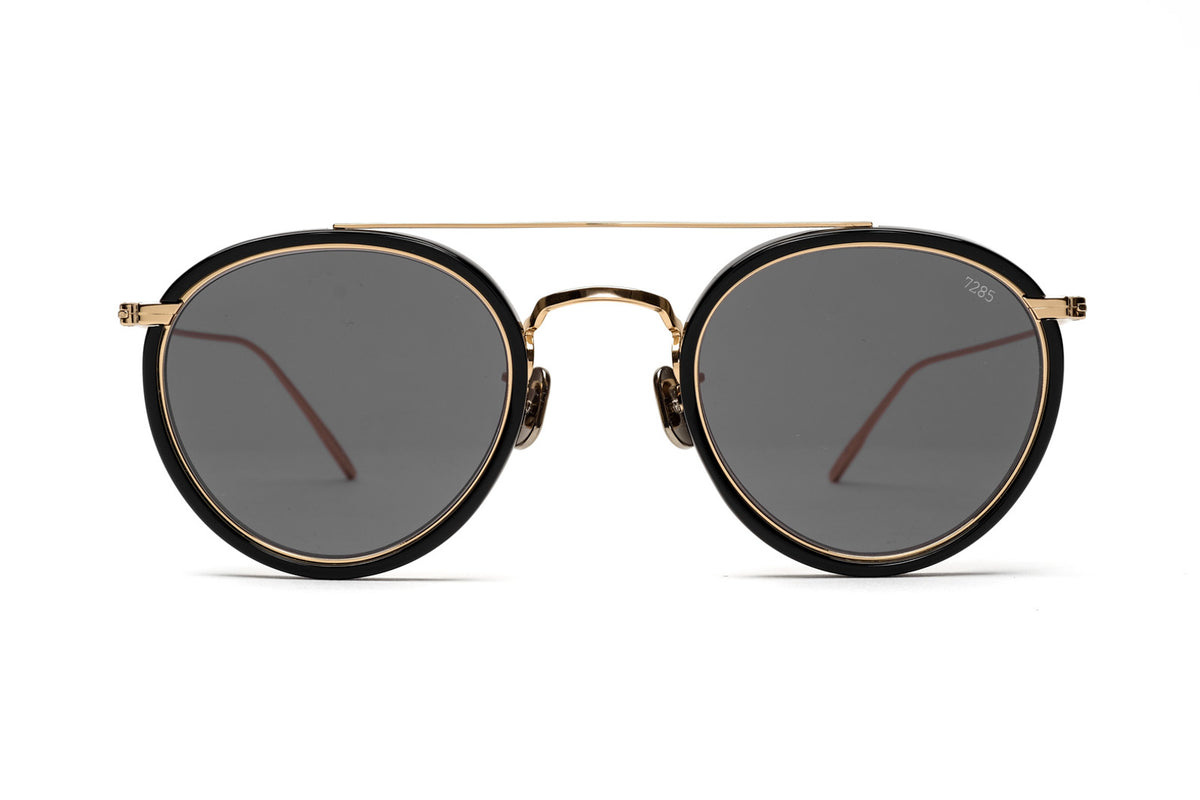 Eyevan 7285 | 762 in Gold Black Sunglasses - twelvesixtynine