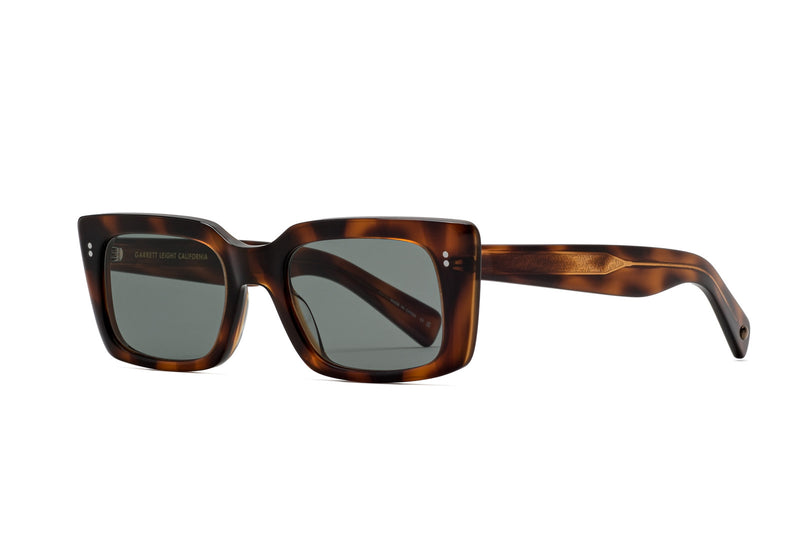 Garrett Leight GL3030 Spotted Brown Shell Sunglasses