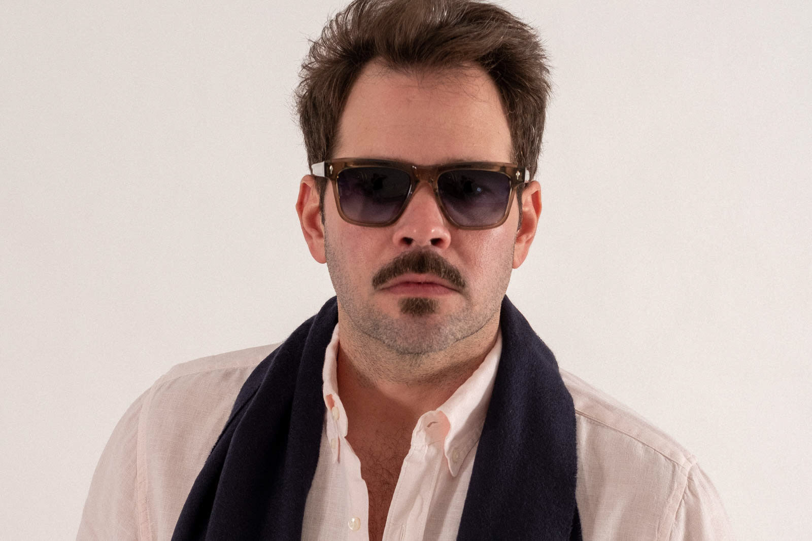 jacques marie mage lankaster taupe sunglasses model
