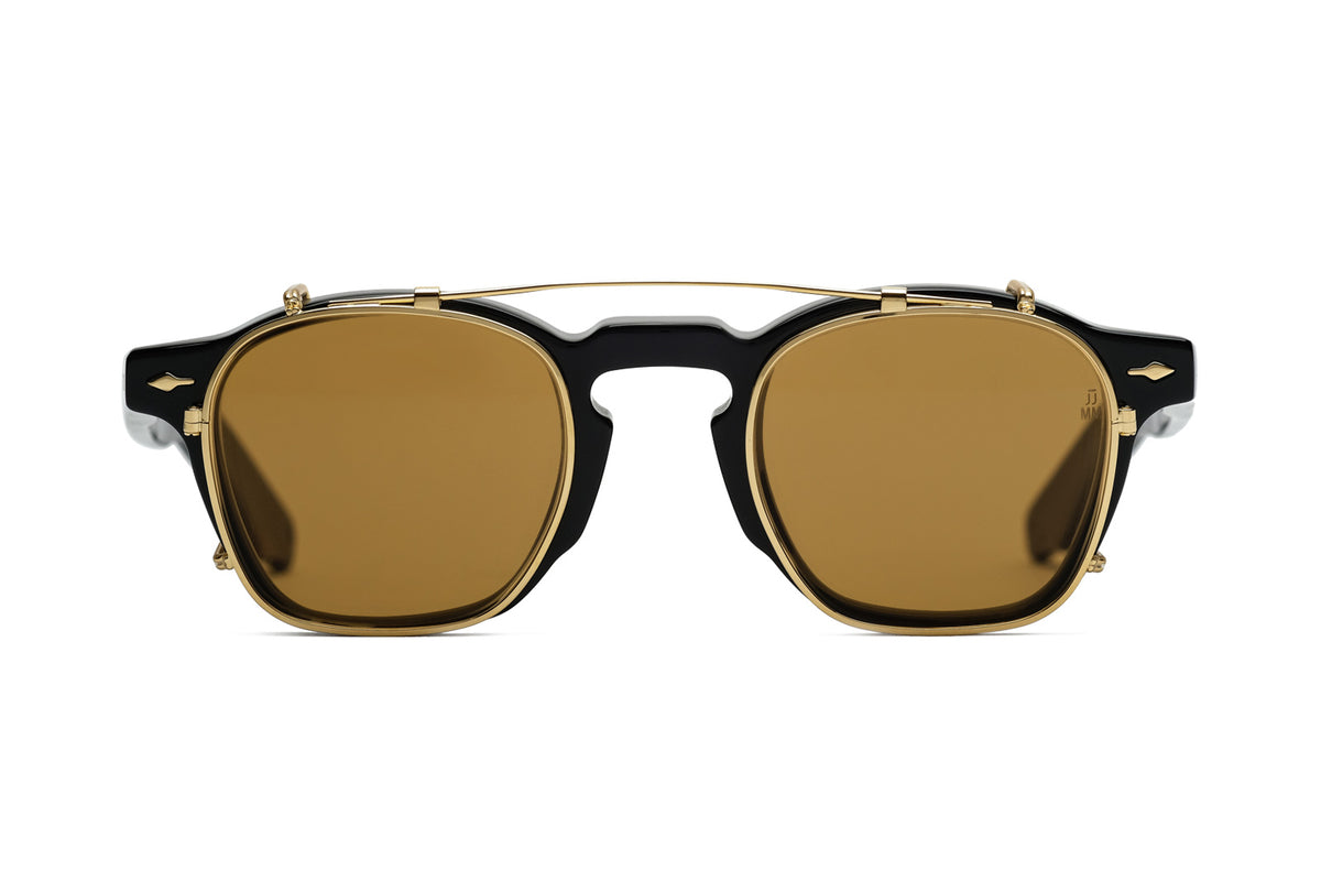 Jacques Marie Mage | Zephirin Clip in Gold Brown Sunglasses 