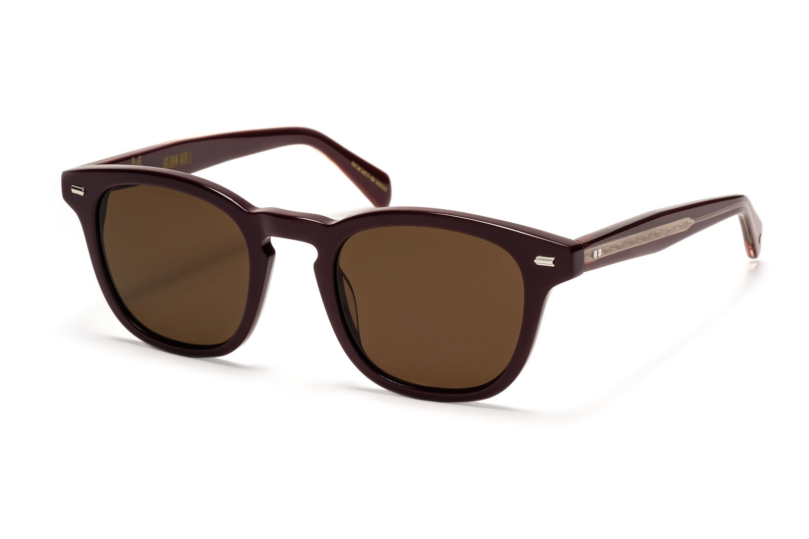 johann wolff jsb burgundy sunglasses