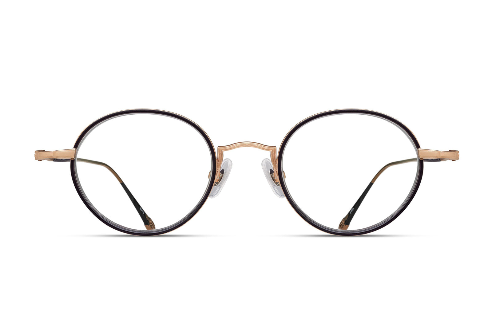 Matsuda 10189H I Matte Rose Gold Matte Black Eyeglasses