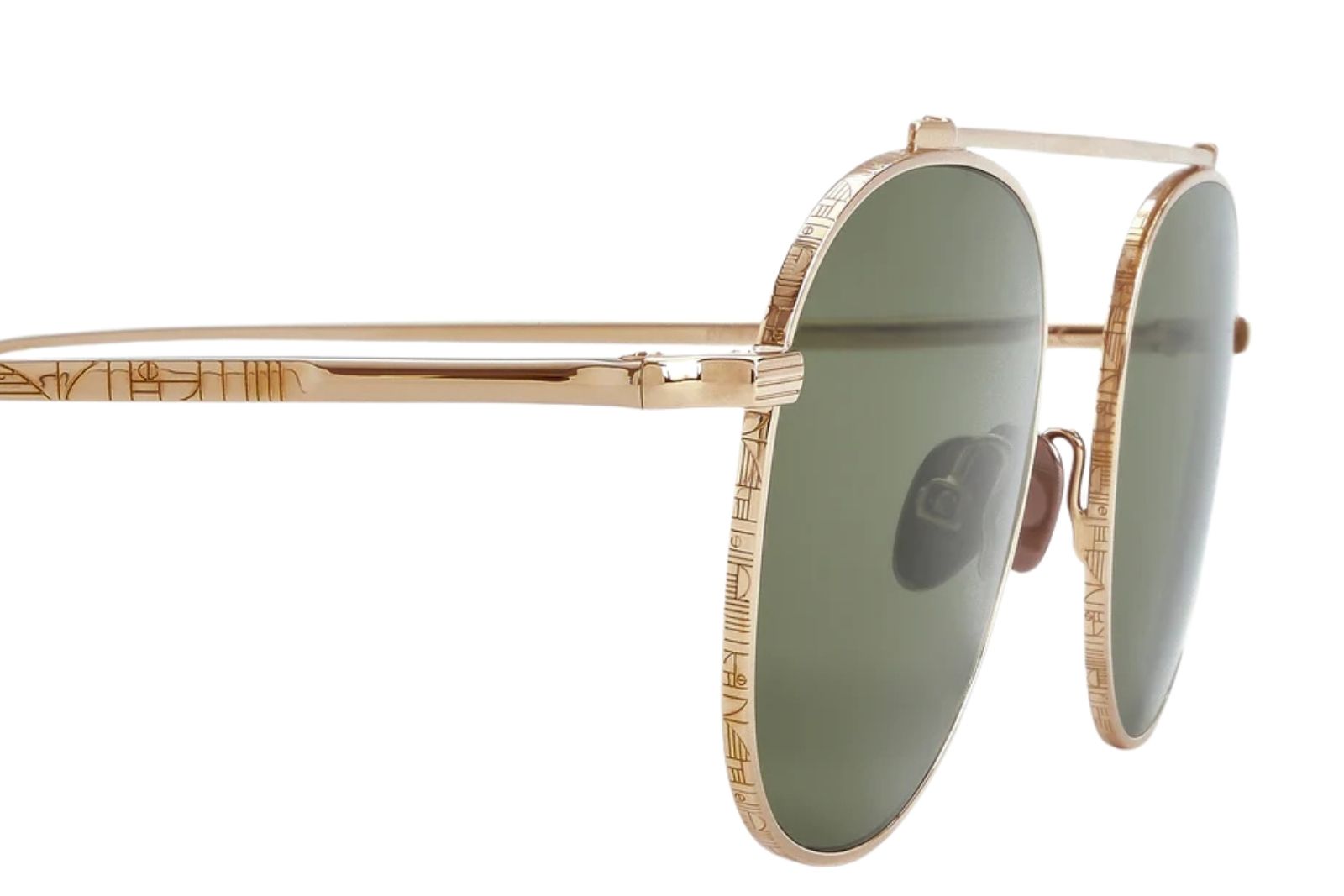 Ahlem Belleville Gold Grey Sunglasses