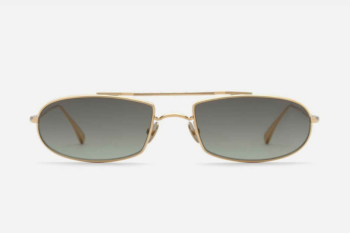 Ahlem Guérin - Champagne | Green Gradient Sunglasses