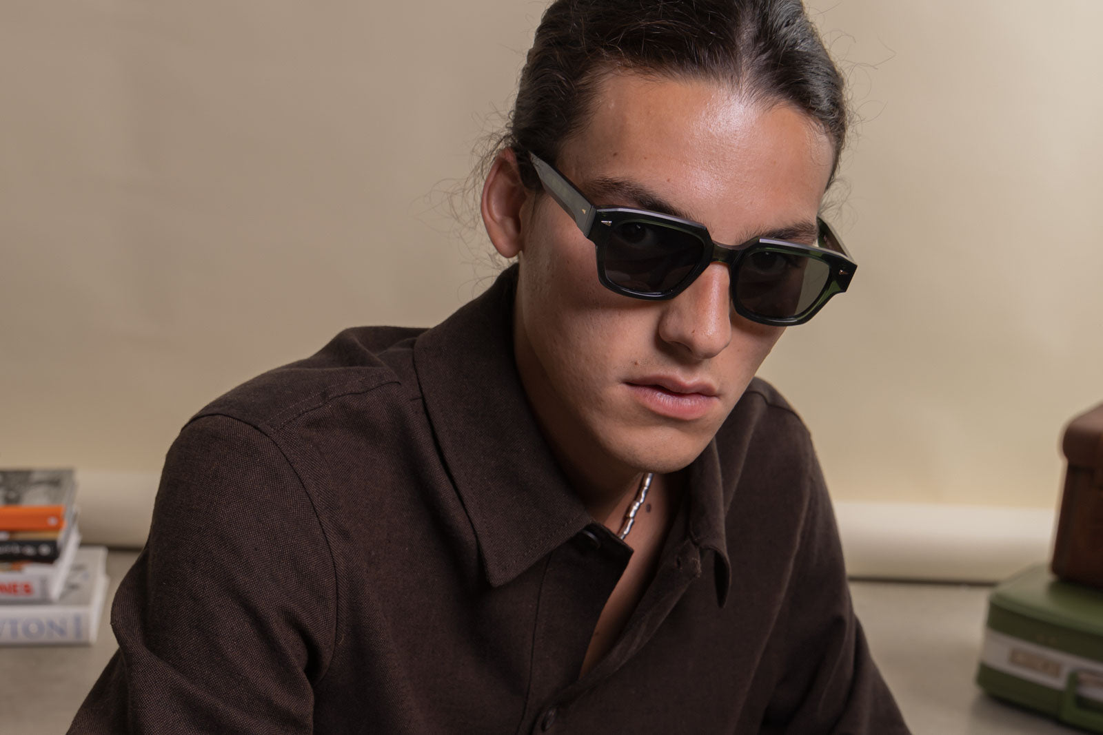 Ahlem rivoli dark green sunglasses