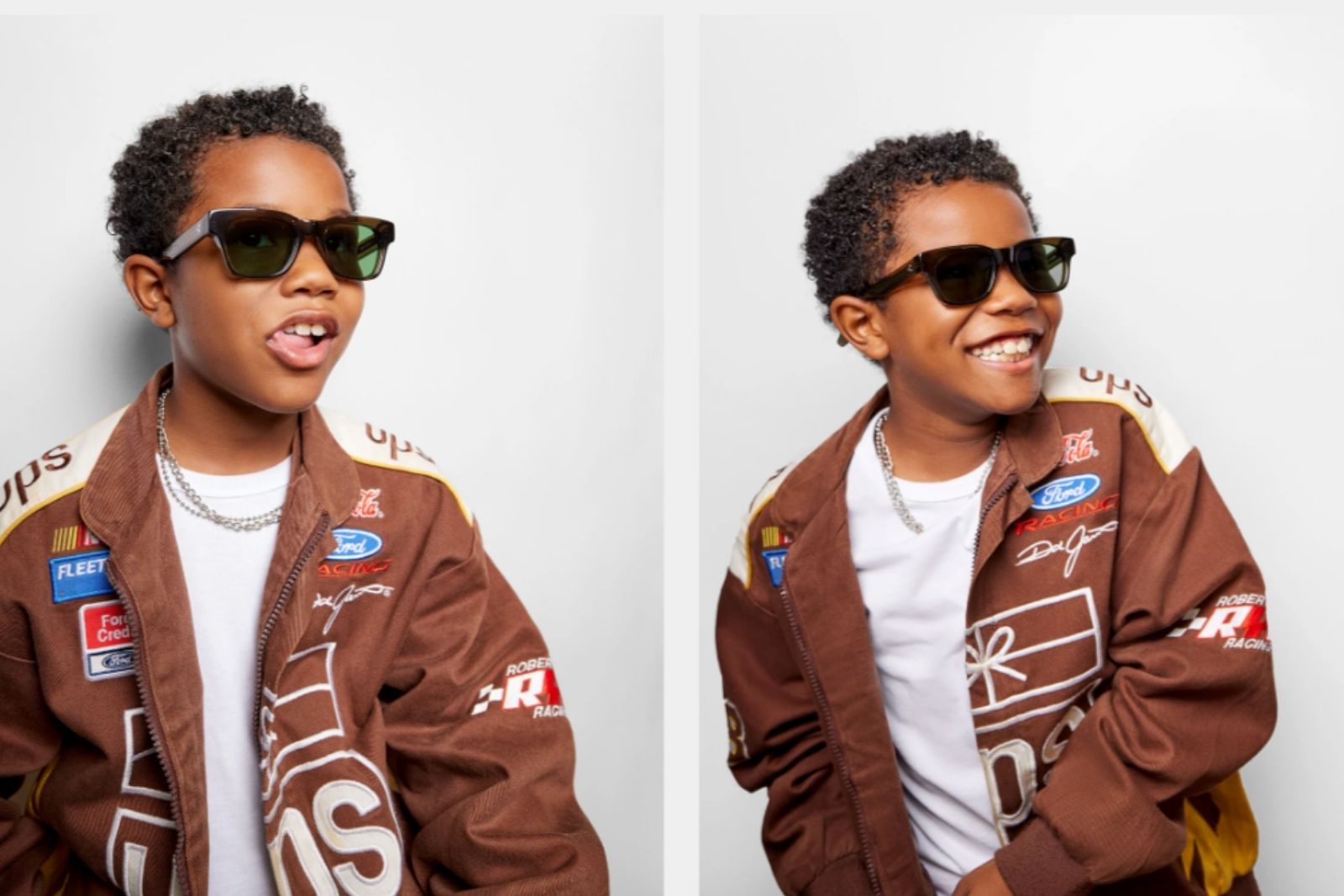 Akila Analogue Kids - Caper | Green Sunglasses on Model
