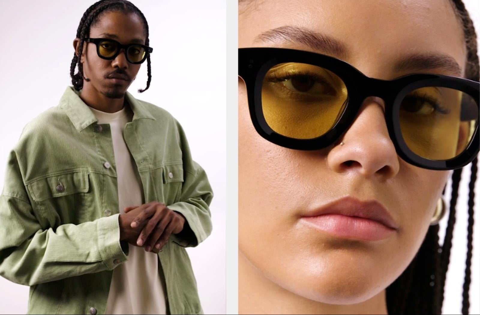 AKILA ブラックフレーム イエローレンズ サングラス　アポロ Akila | Apollo in Black Yellow Sunglasses - twelvesixtynine