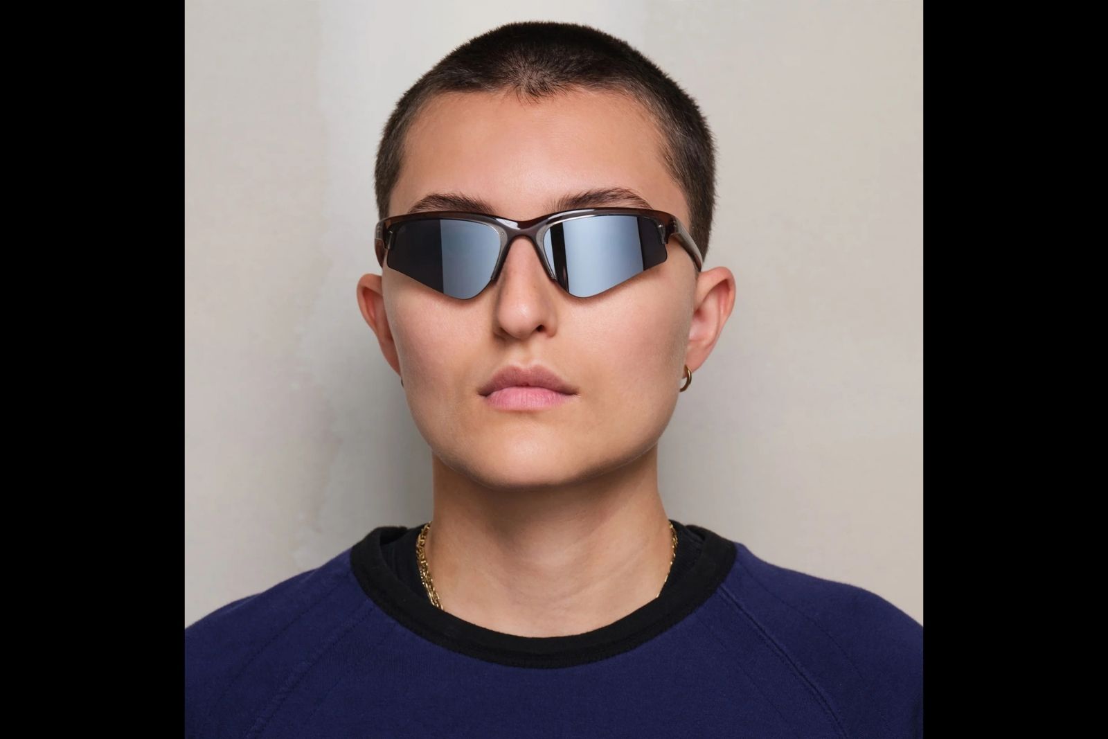 Akila Crux - Brown | Silver Mirror Sunglasses on Model