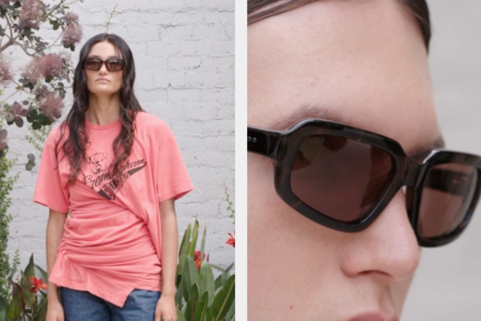 Akila Jupiter Tortoise Purple Sunglasses On Model