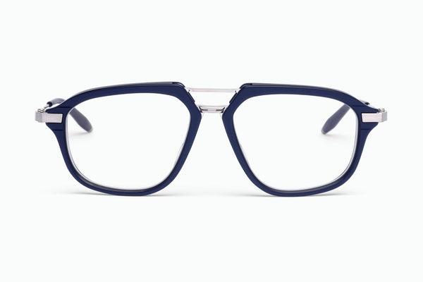Akoni | Iras Eyeglasses in Blue Brushed Palladium - twelvesixtynine