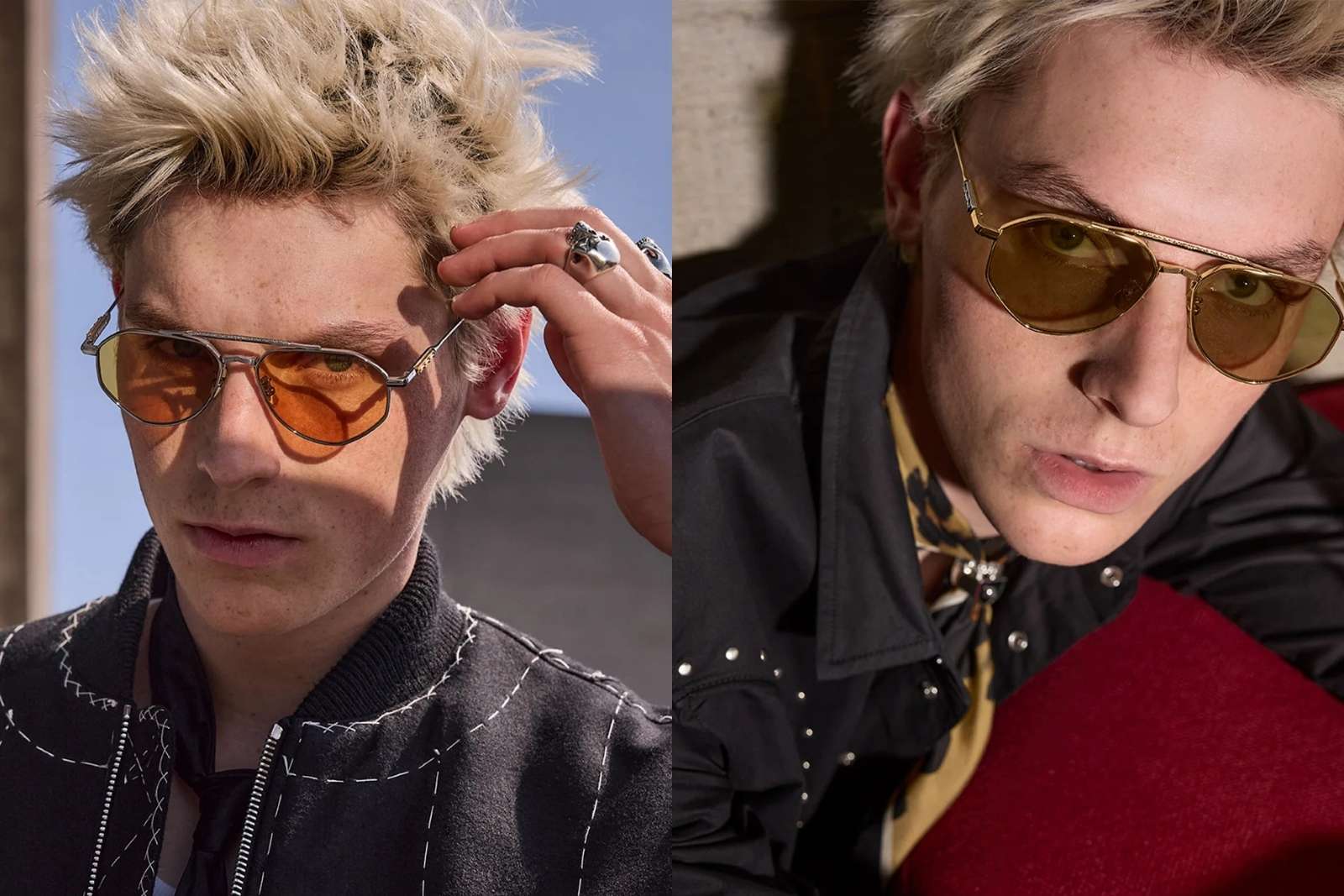 Cutler and Gross The Great Frog Lynott Sunglasses on Model