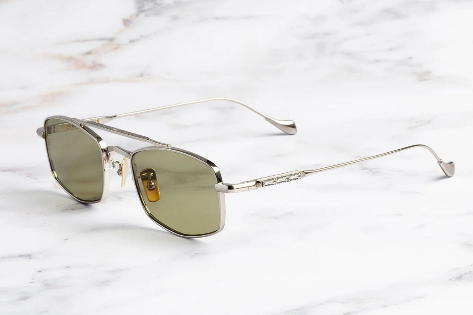 Cutler and Gross The Great Frog Bowie - Silver Green Sunglasses