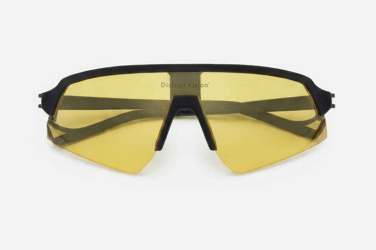 District Vision Choji Turbo Blade - Black/D+ Sports Yellow Sunglasses