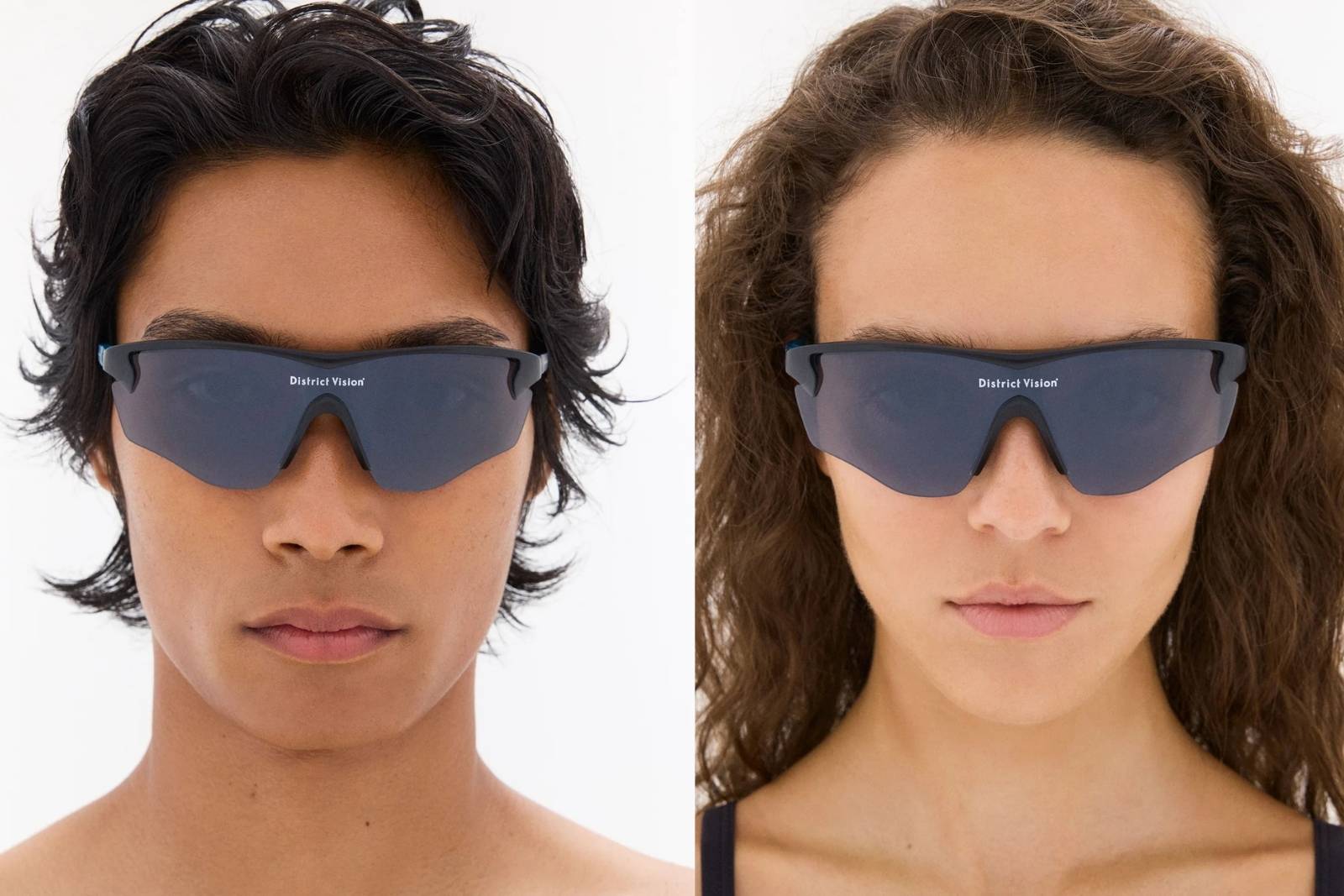 District Vision Junya Racer - Azure Black/D+ Onyx Mirror Sunglasses Model