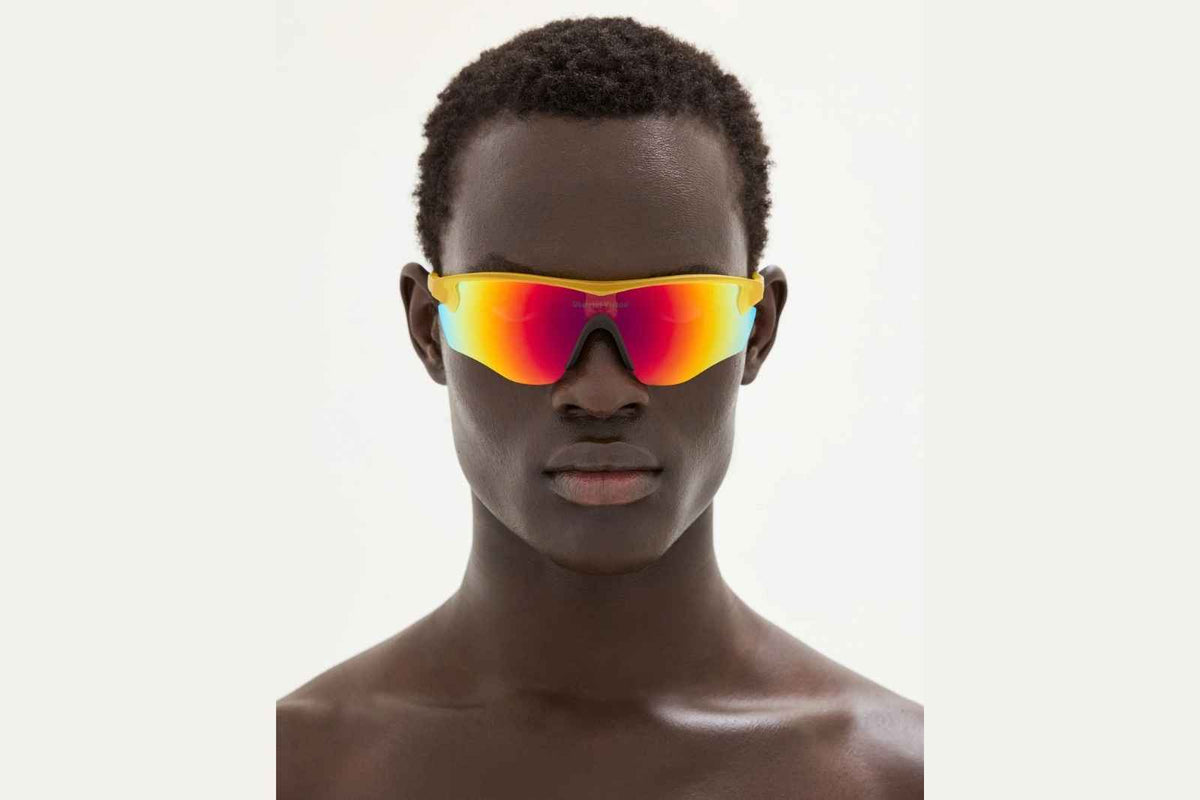 District Vision Junya Racer - Honey/D+ Spectral Mirror Sunglasses on Model