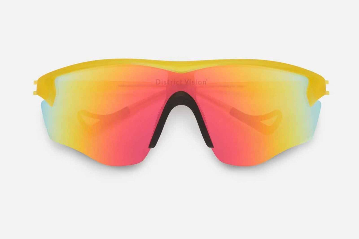 District Vision Junya Racer - Honey/D+ Spectral Mirror Sunglasses