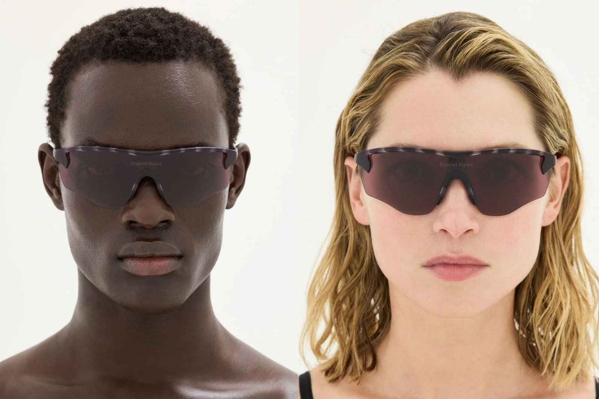 District Vision Junya Racer - Nightshade Tortoise/D+ Black Rose Sunglasses Model