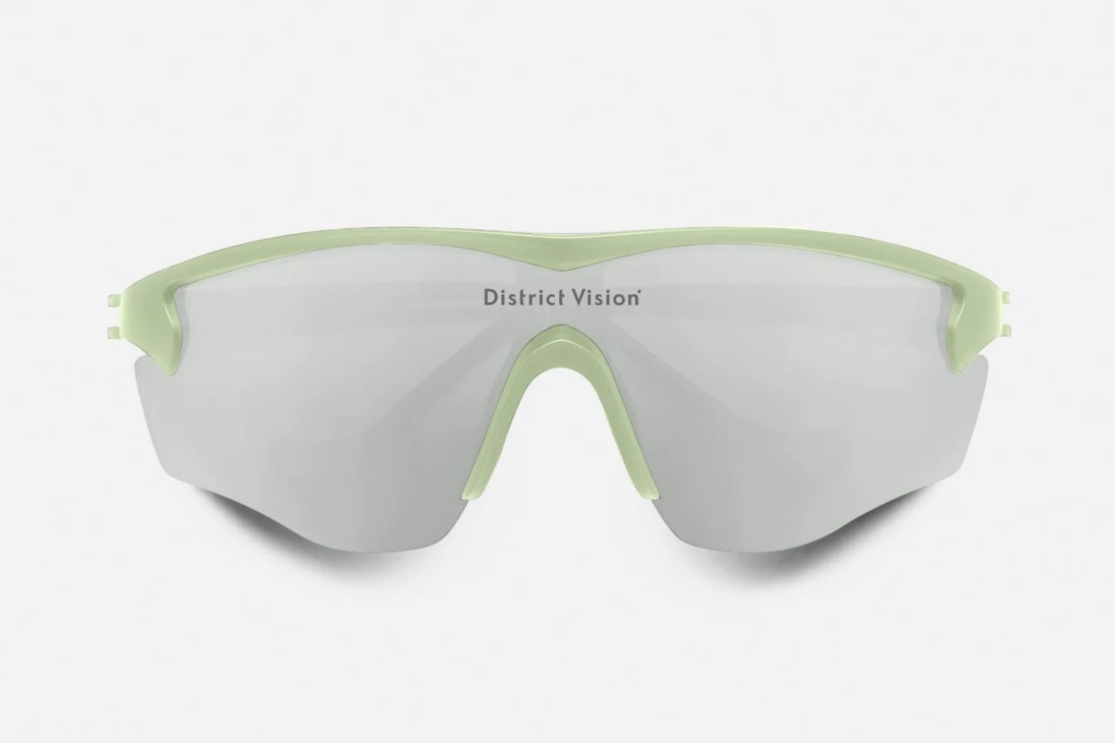 District Vision Junya Racer - Pistachio/D+ Silver Flash Mirror Sunglasses