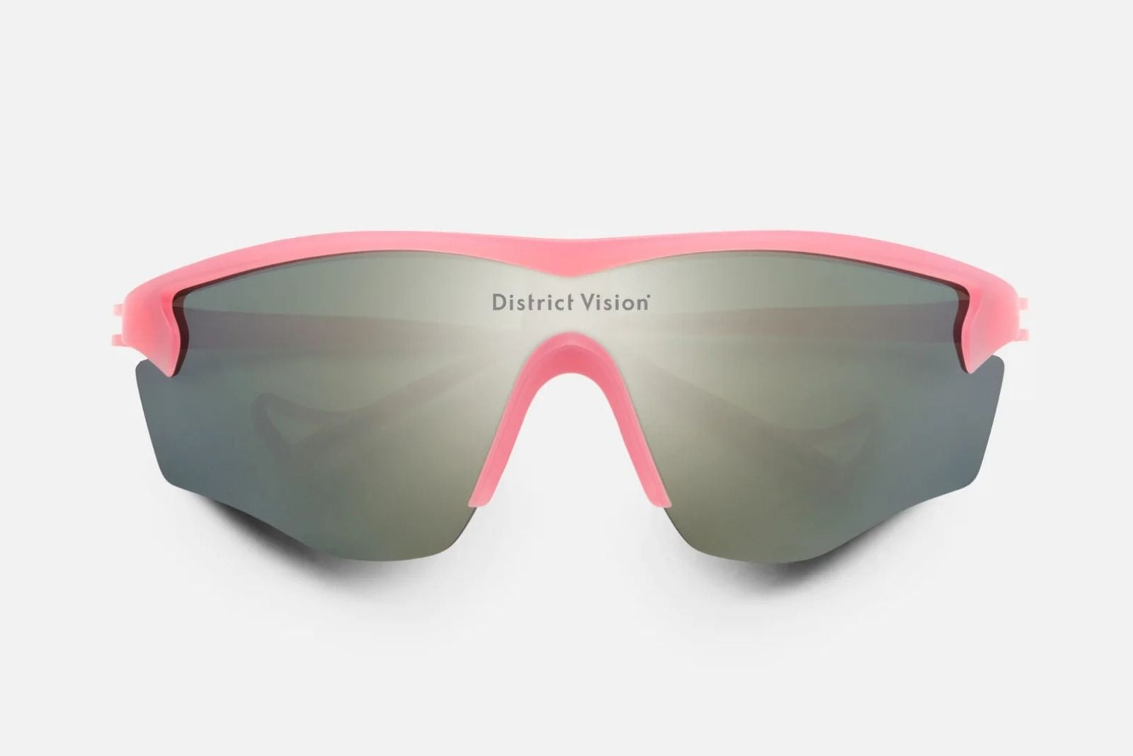 District Vision Junya Racer - Powder Rose/D+ G15 Silver Flash Mirror Sunglasses