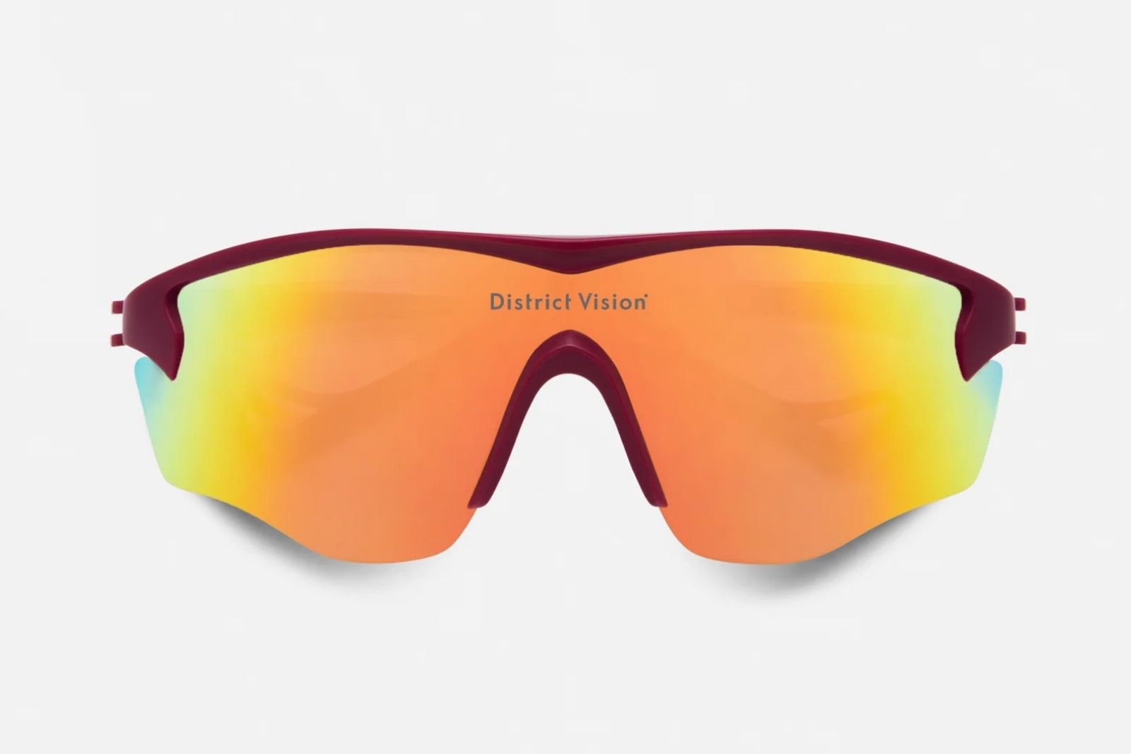 District VIsion Junya Racer - Raspberry/D+ Spectral Mirror Sunglasses