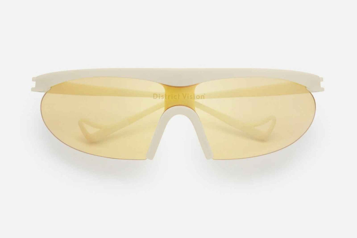 District Vision Koharu Eclipse - Limestone/D+ Sports Yellow Mirror Sunglasess