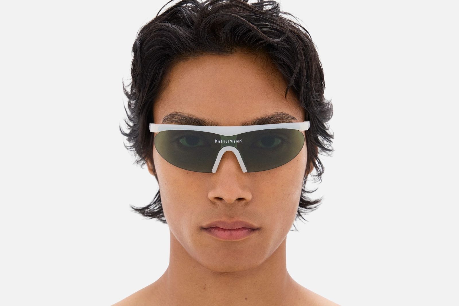 District Vision Koharu Eclipse - Sea Salt/D+ G15 Sunglasses on Model