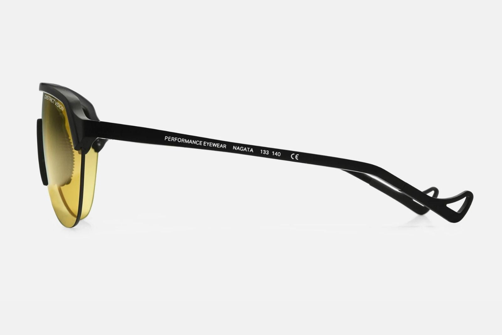 District Vision Nagata Speed Blade - Black/D+ Sports Yellow Sunglasses