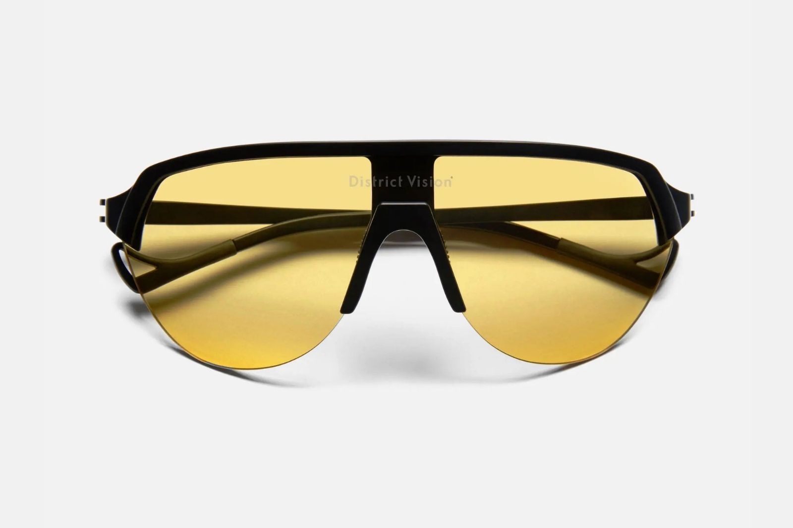 District Vision Nagata Speed Blade - Black/D+ Sports Yellow Sunglasses