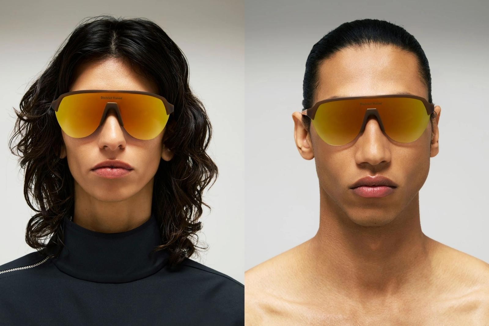 District Vision Nagata Speed Blade - Cedar/D+ Fire Mirror Sunglasses
