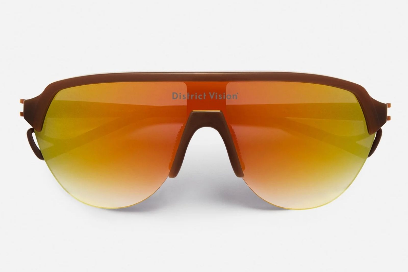 District Vision Nagata Speed Blade - Cedar/D+ Fire Mirror Sunglasses