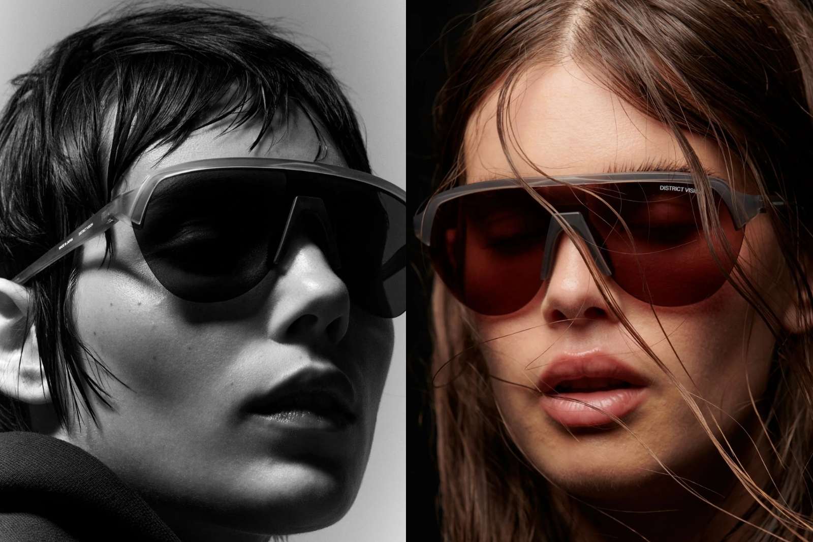 District Vision Nagata Speed Blade - Gray/D+Black Rose Sunglasses