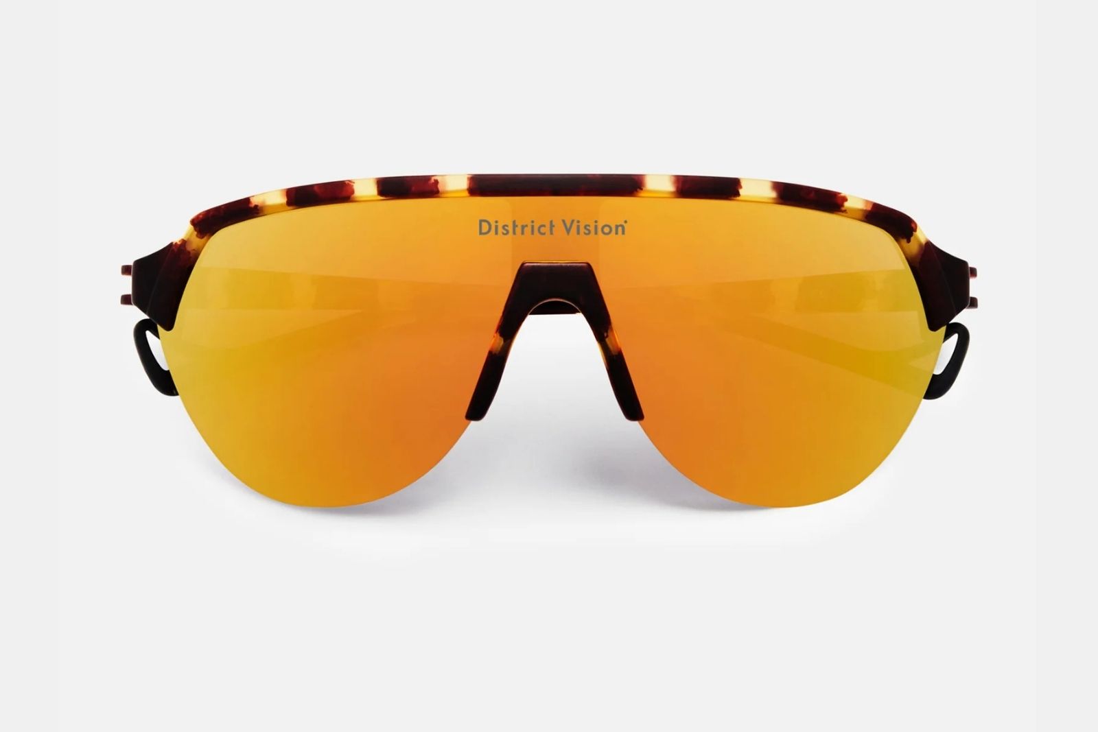 District Vision Nagata Speed Blade - Tortoise/D+ Amber Mirror Sunglasses