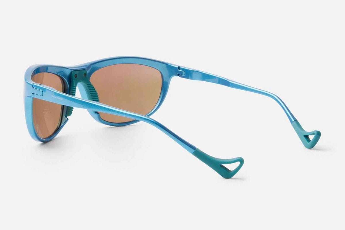 District Vision Takeyoshi - Metallic Blue/D+ Copper Mirror Sunglasses