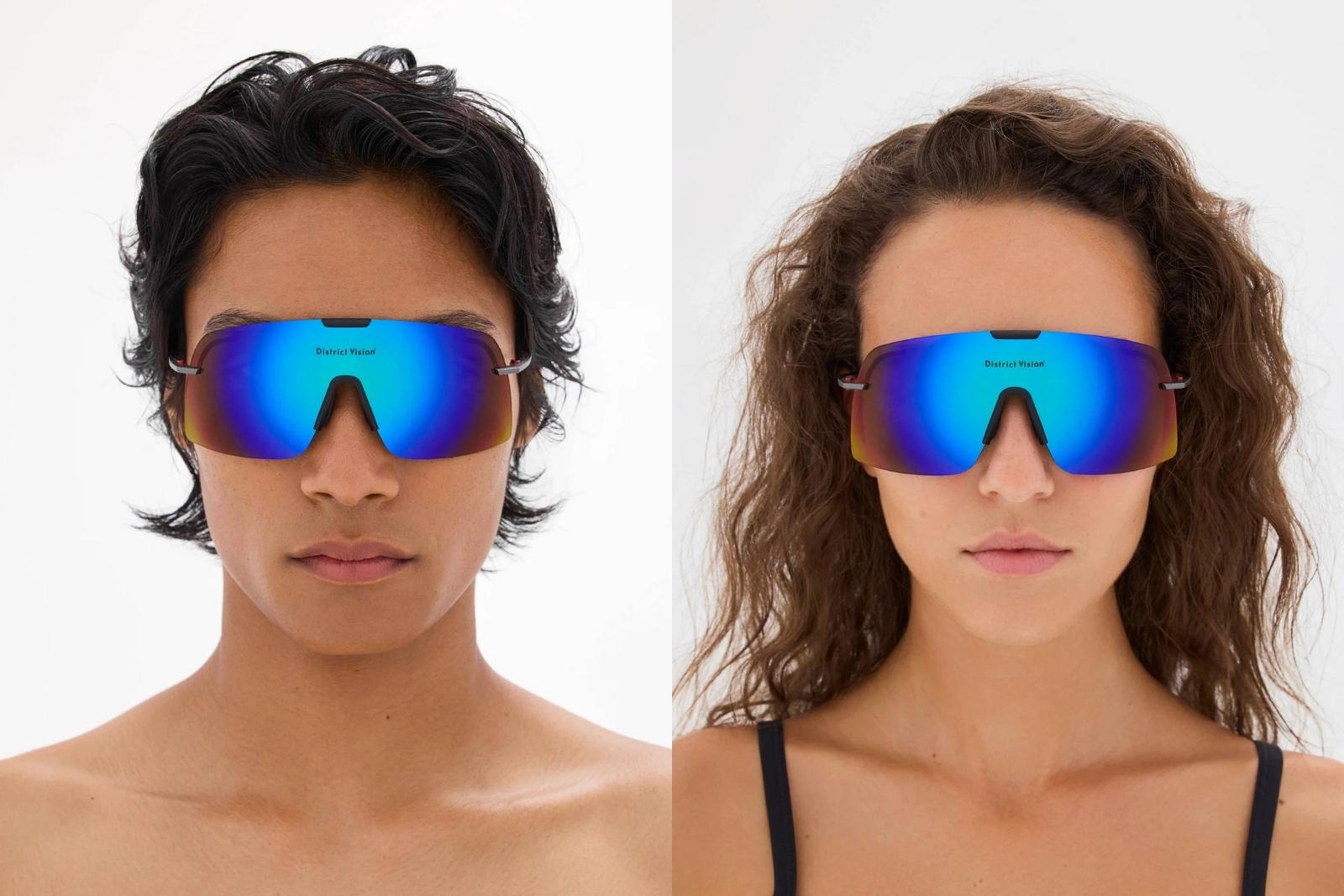 District Vision Yusuke Alpine Blade - Graphite/D+ Indigo Mirror Sunglasses
