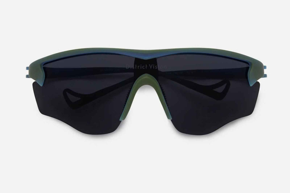 District Vision Junya Racer - Iridescent/ D+ Blue Ice Sunglasses