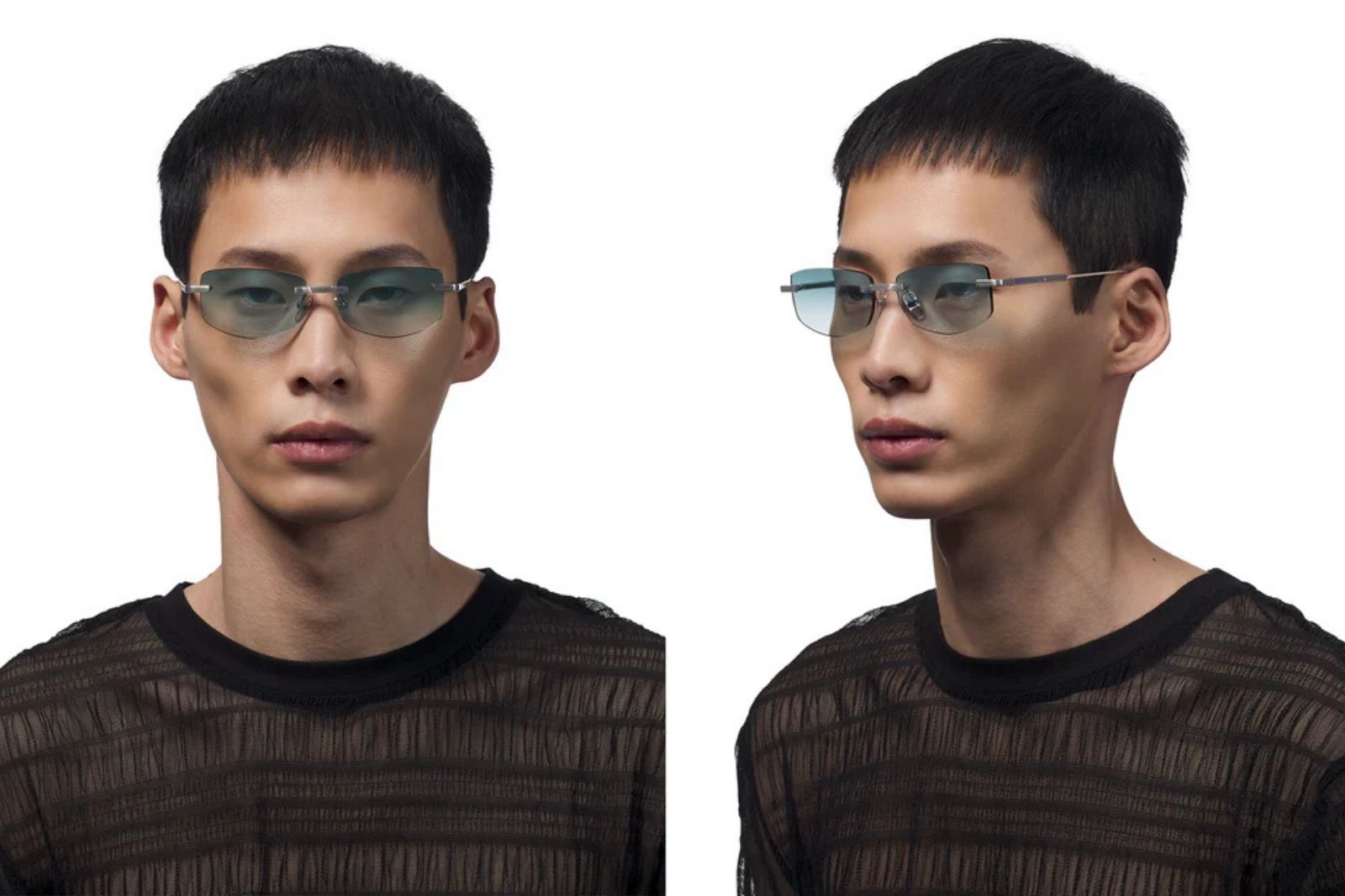 Dita Trysim.75 - Antique Silver - White Gold Sungalsses on Model