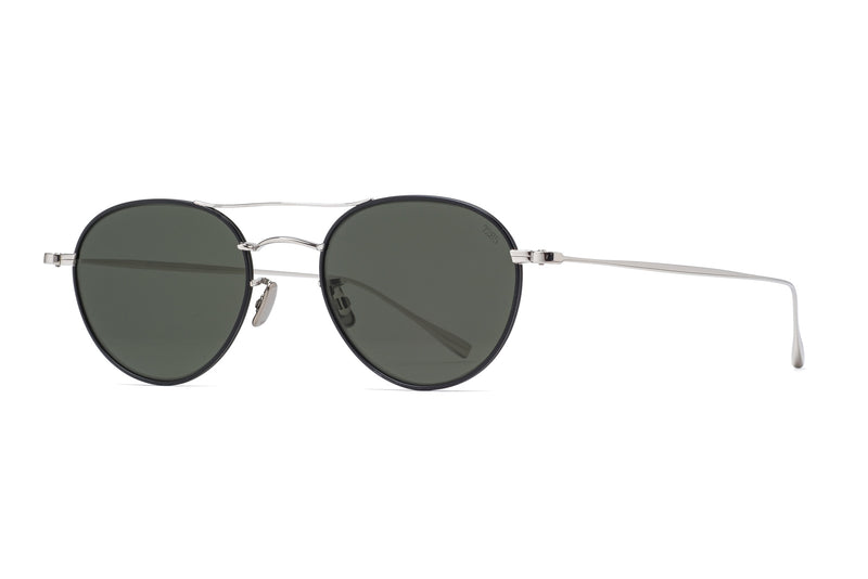 Eyevan 191 Silver Green Sunglasses