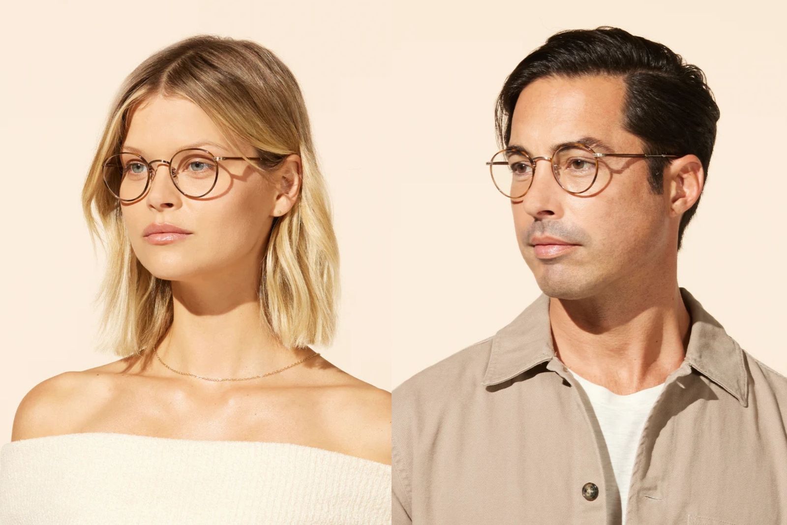 Garrett Leight Wilson Butterscotch Eyeglasses on Model