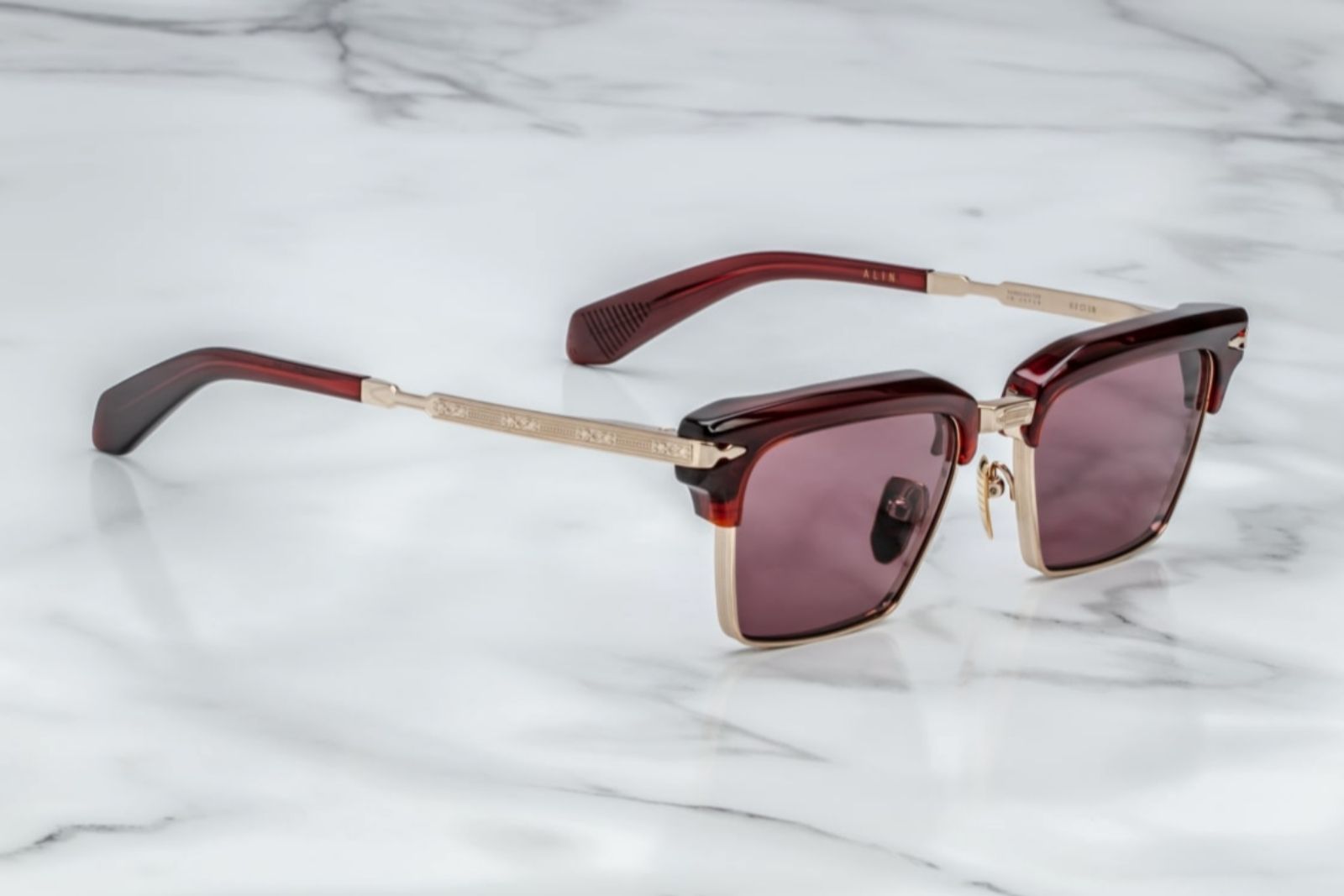 Jacques Marie Mage Alin in Burgundy Sunglasses