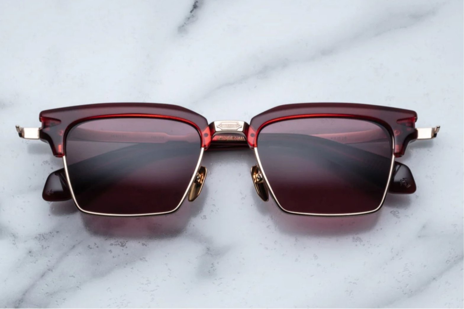 Jacques Marie Mage Alin Burgundy Sunglasses