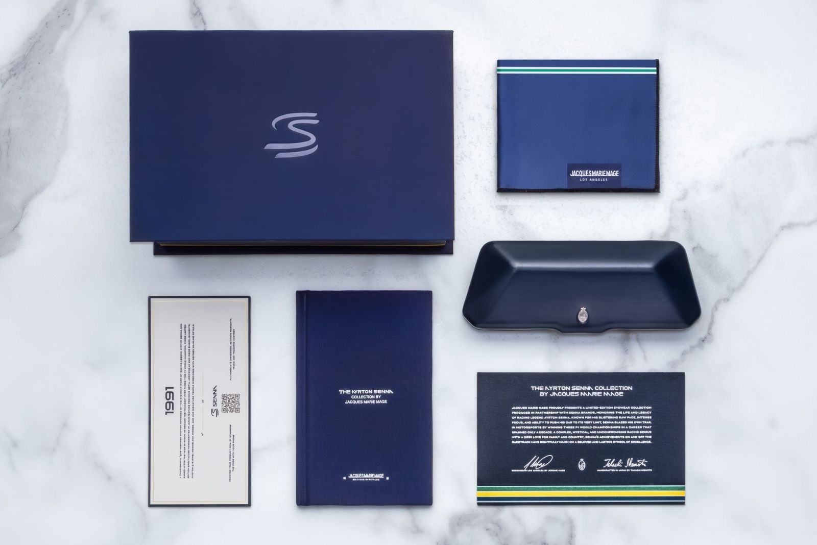Jacques Marie Mage x Ayrton Senna Packaging
