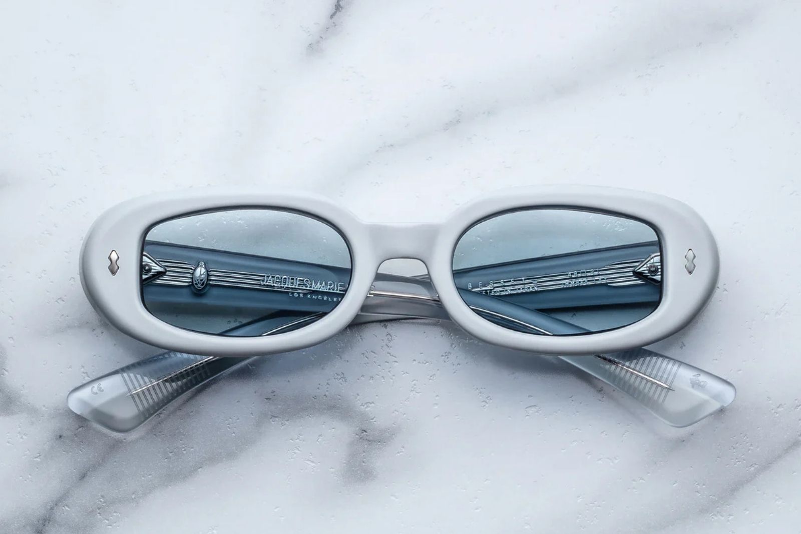 Jacques Marie Mage Besset Sky Suede Sunglasses