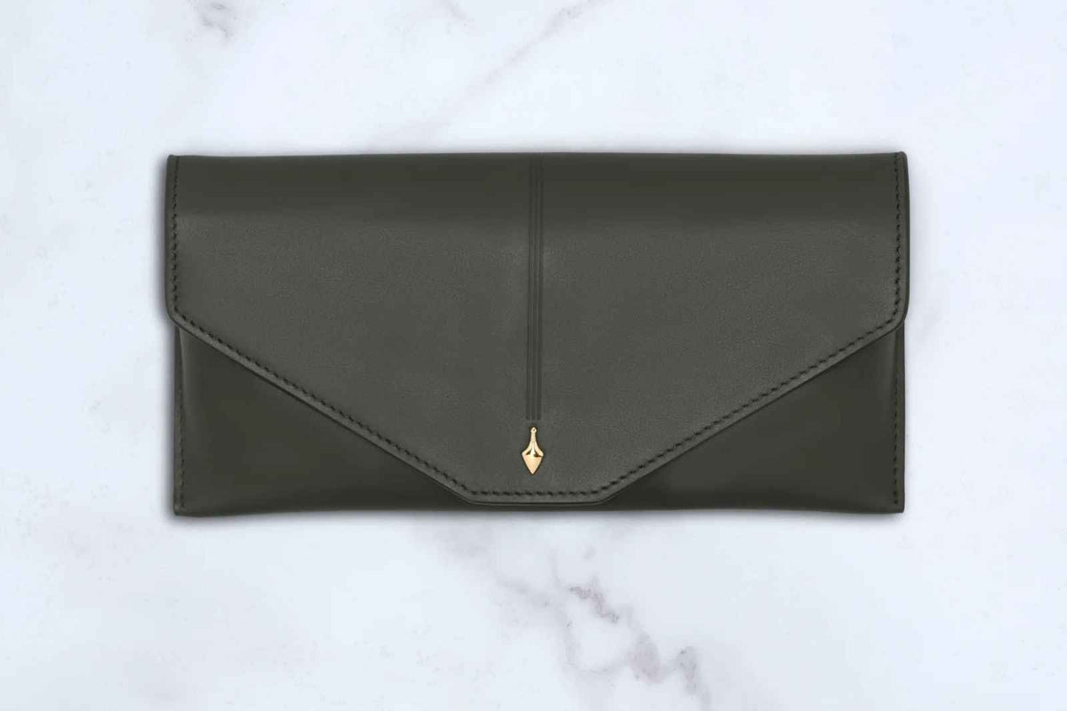 Jacques Marie Mage Circa Envelope Case - Agave