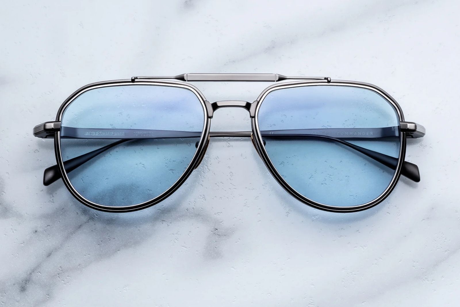 Jacques Marie Mage Commander - Antique Silver Sunglasses