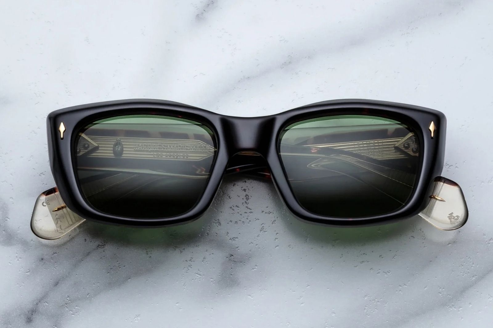 Jacques Marie Mage | Corniche in Black Sunglasses - twelvesixtynine