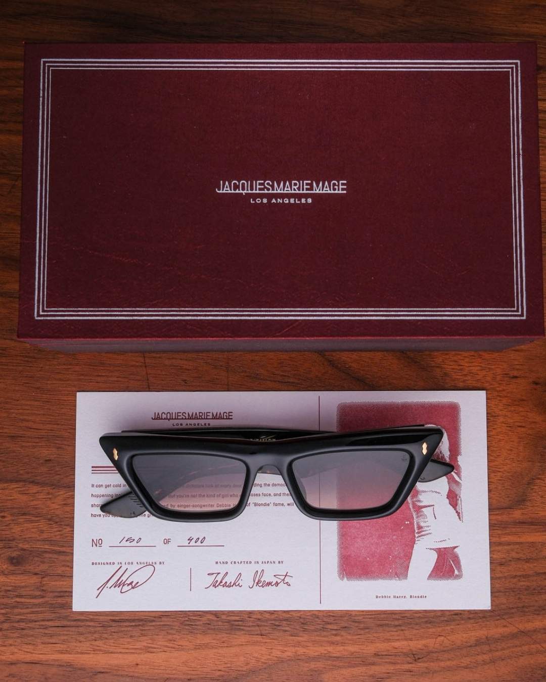 Jacques Marie Mage Debbie Sunglasses in Noir Packaging The Vault