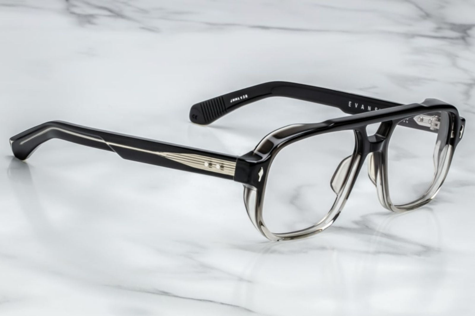 Jacques Marie Mage Evans Black Fade Eyeglasses